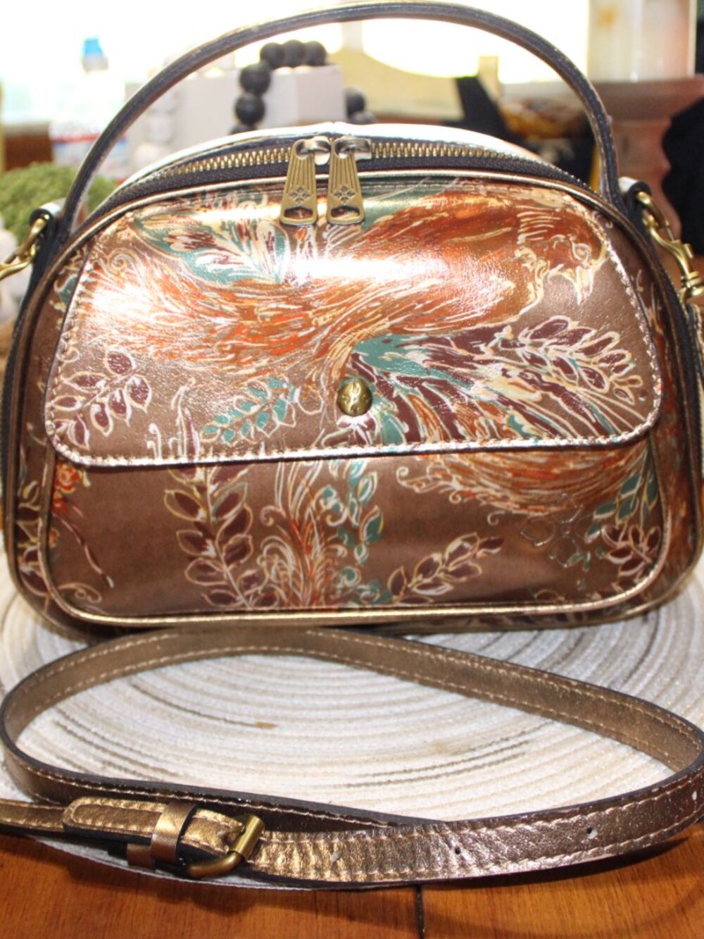 Patricia Nash Crossbody/top handle purse and matching wallet set. Beautiful! - Picture 8 of 15